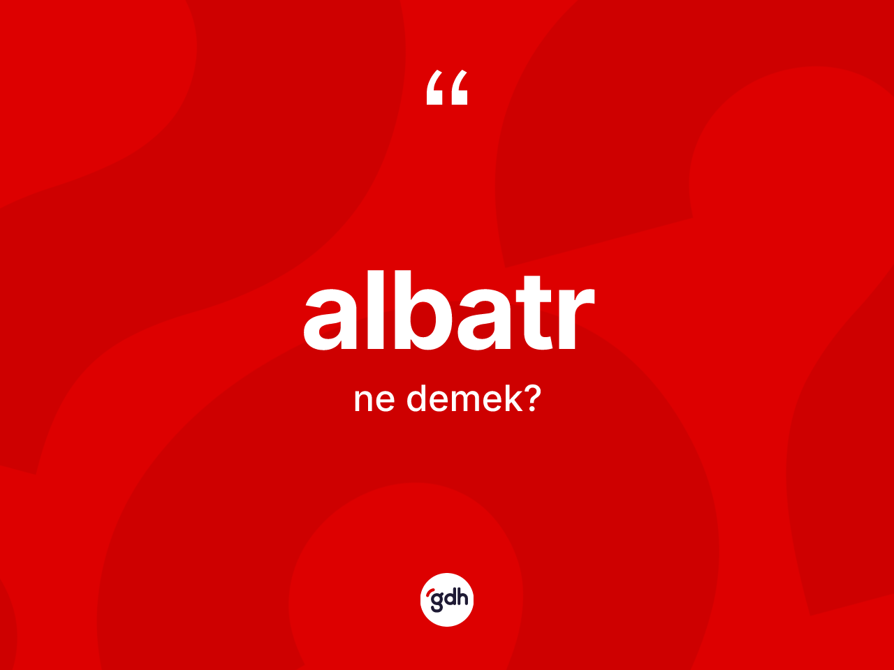 Albatr kelimesi ne demek? Albatrın TDK'ya göre anlamı nedir?