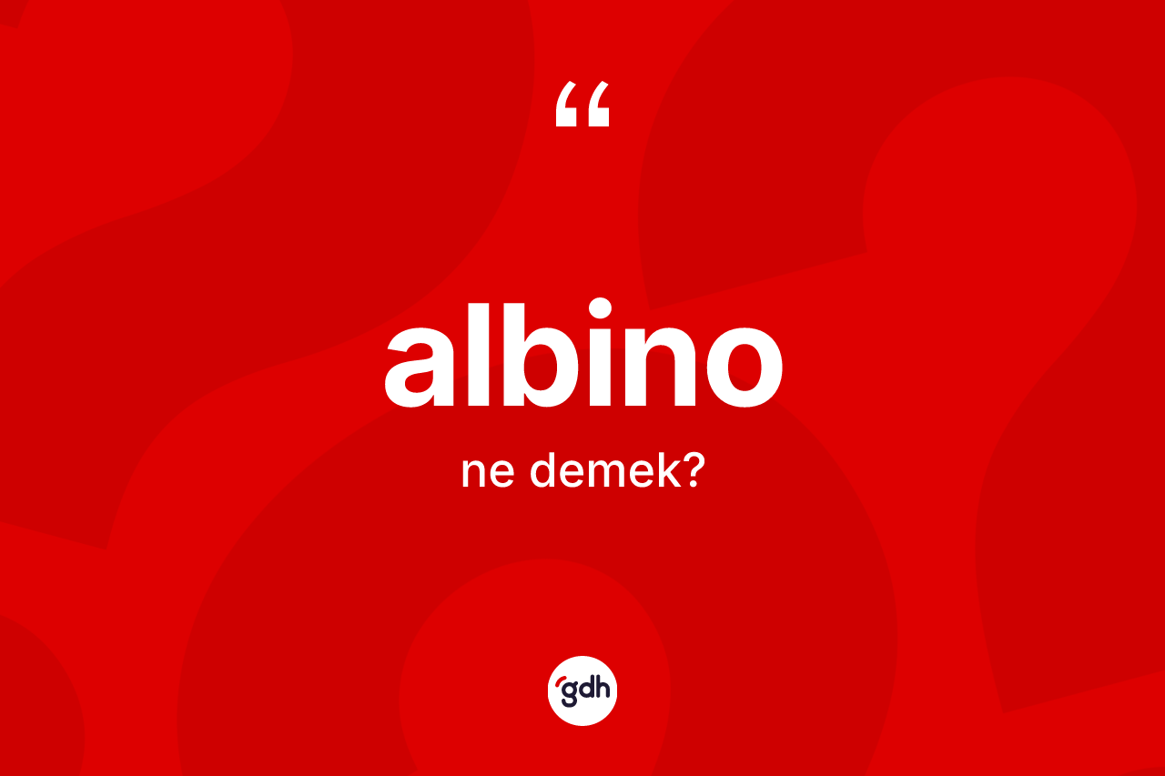 Albino kelimesi ne demek? Albinonun sözlükteki anlamı nedir?
