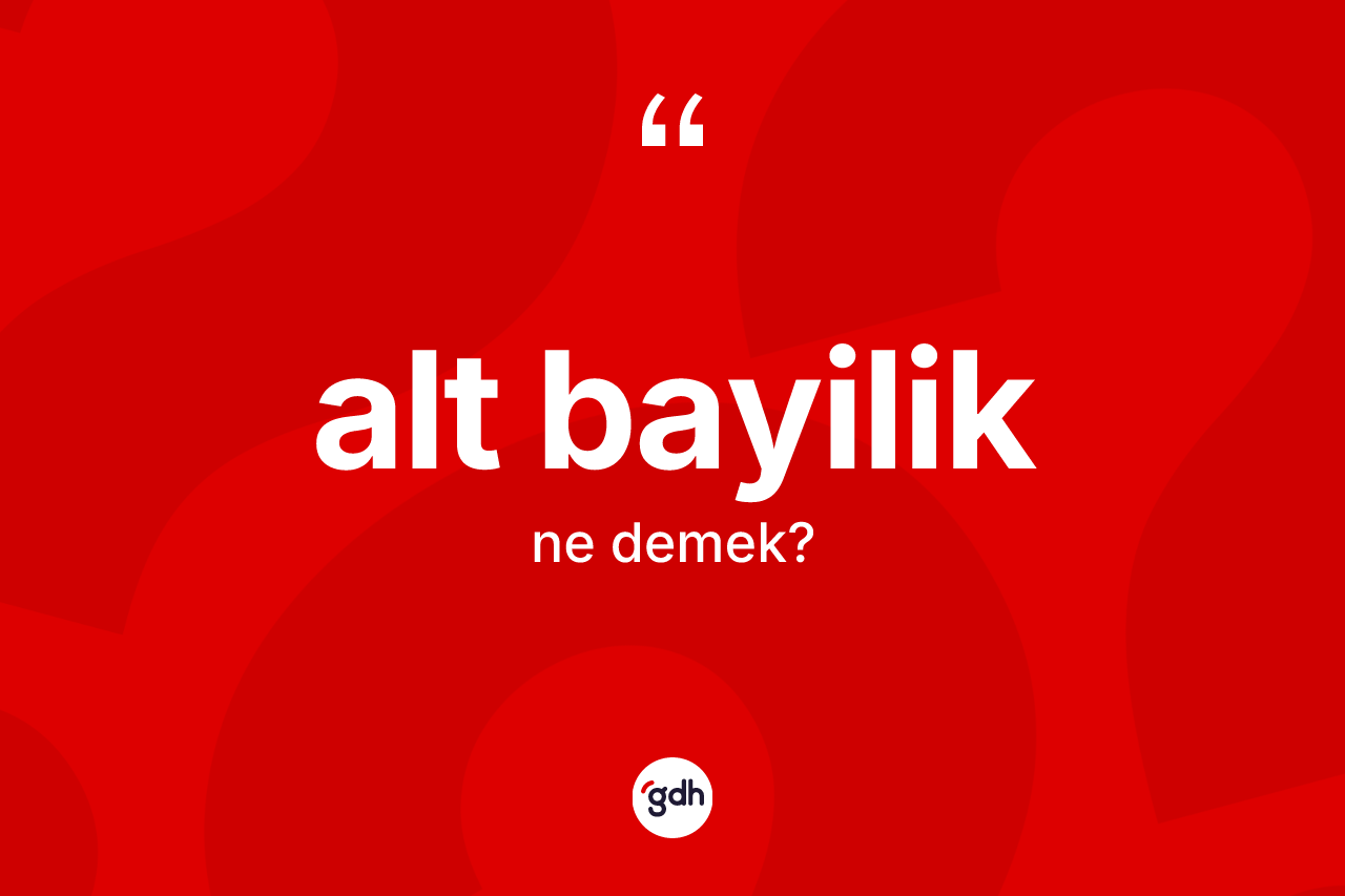 Alt bayilik ne anlama gelir? Alt bayilik kelimesinin kaç farklı anlamı var?