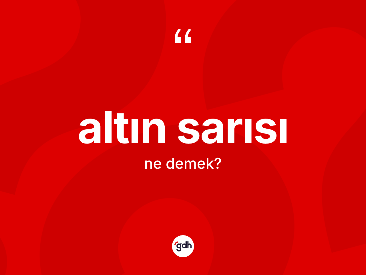 Altın sarısı ne demek? Altın sarısının kısaca tanımı nedir?