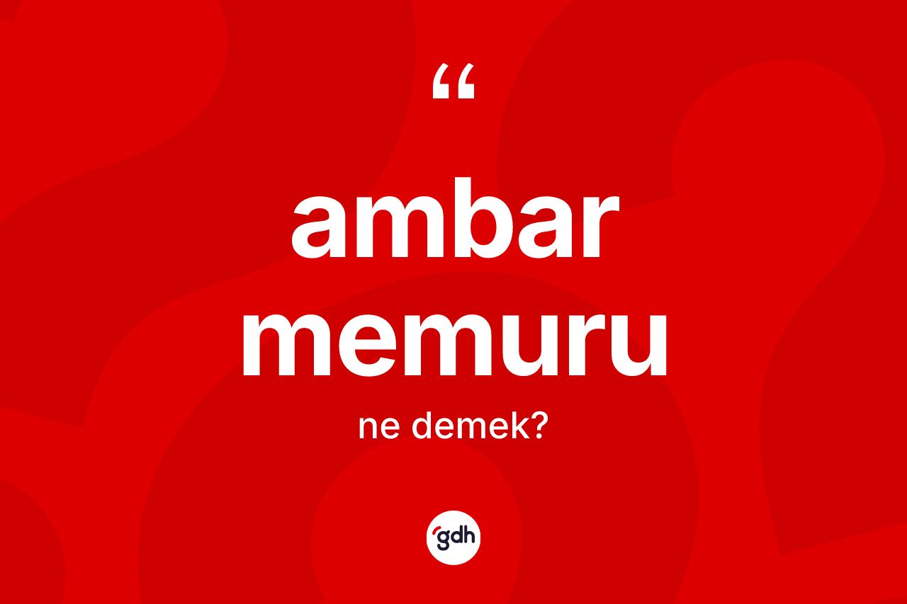 Ambar memuru kelimesi ne anlama gelir? Ambar memurunun sözlükteki anlamı nedir?