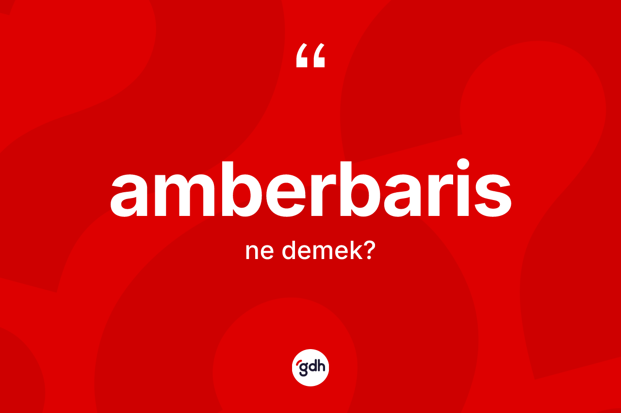 Amberbaris kelimesinin anlamı nedir? Amberbaris kelimesinin kaç farklı anlamı var?