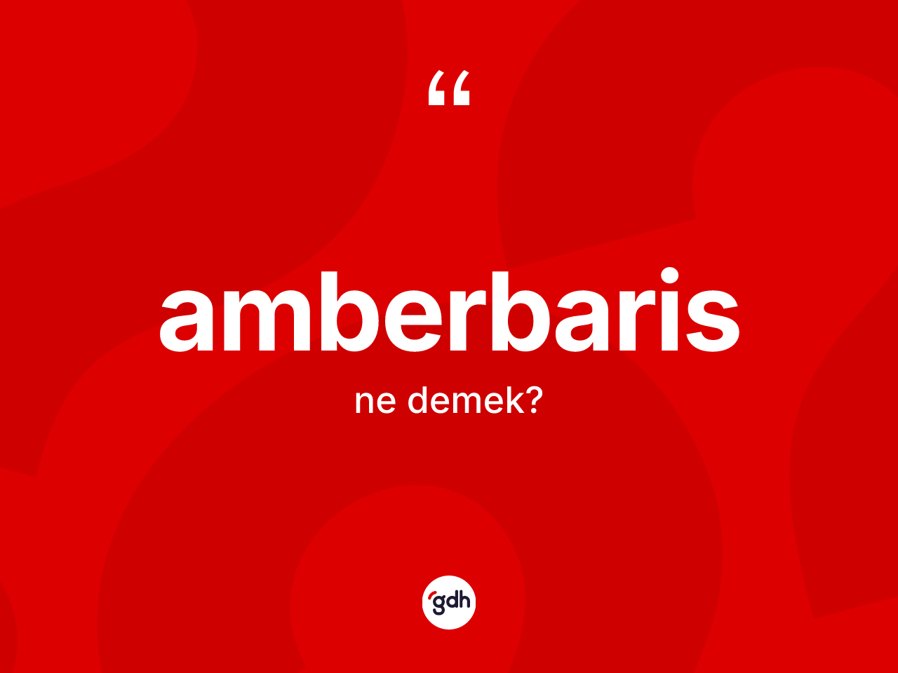 Amberbaris kelimesinin anlamı nedir? Amberbaris kelimesinin kaç farklı anlamı var?