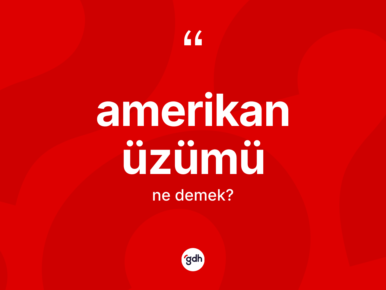 Amerikan üzümü kelimesi ne demek? Amerikan üzümü kelimesinin özellikleri nelerdir?