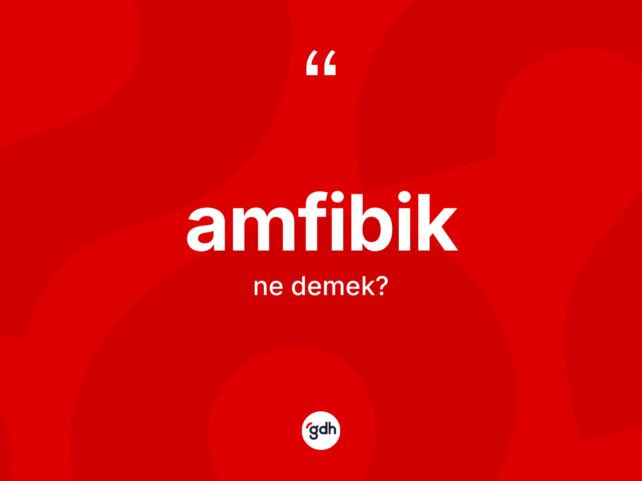 Amfibik kelimesinin tanımı nedir? Amfibiğin kısaca tanımı nedir?
