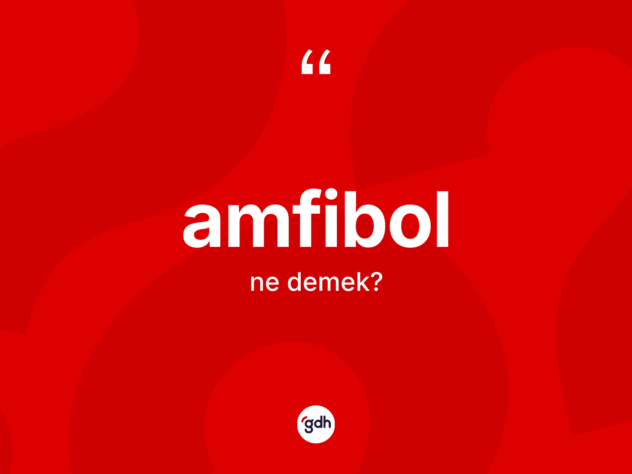Amfibol ne demek? Amfibol kelimesinin TDK anlamı nedir?