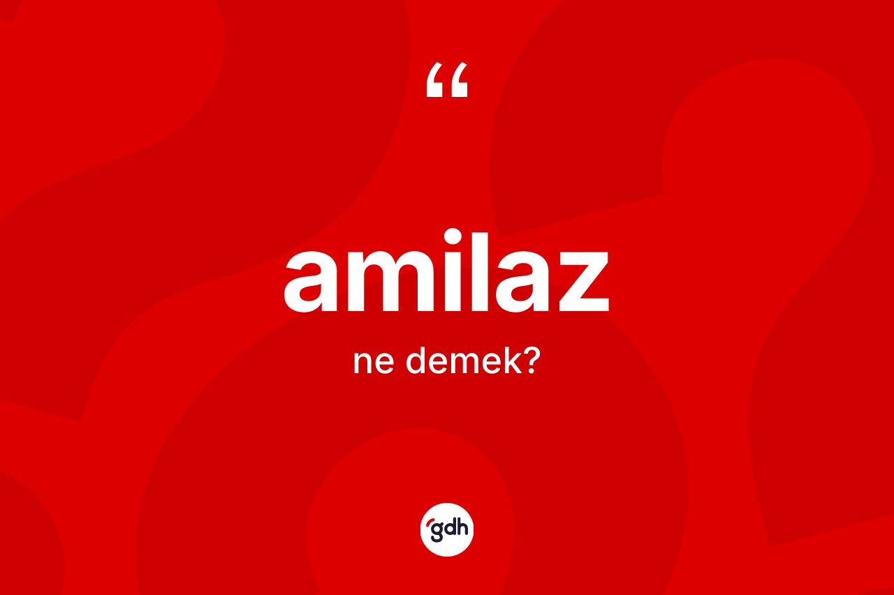 Amilaz kelimesi ne demek? Amilazın sözlükteki anlamı nedir?