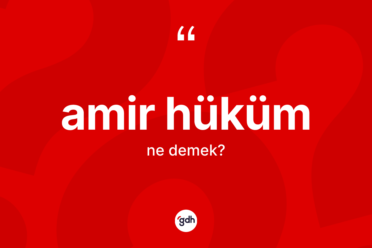 Amir hüküm nedir?