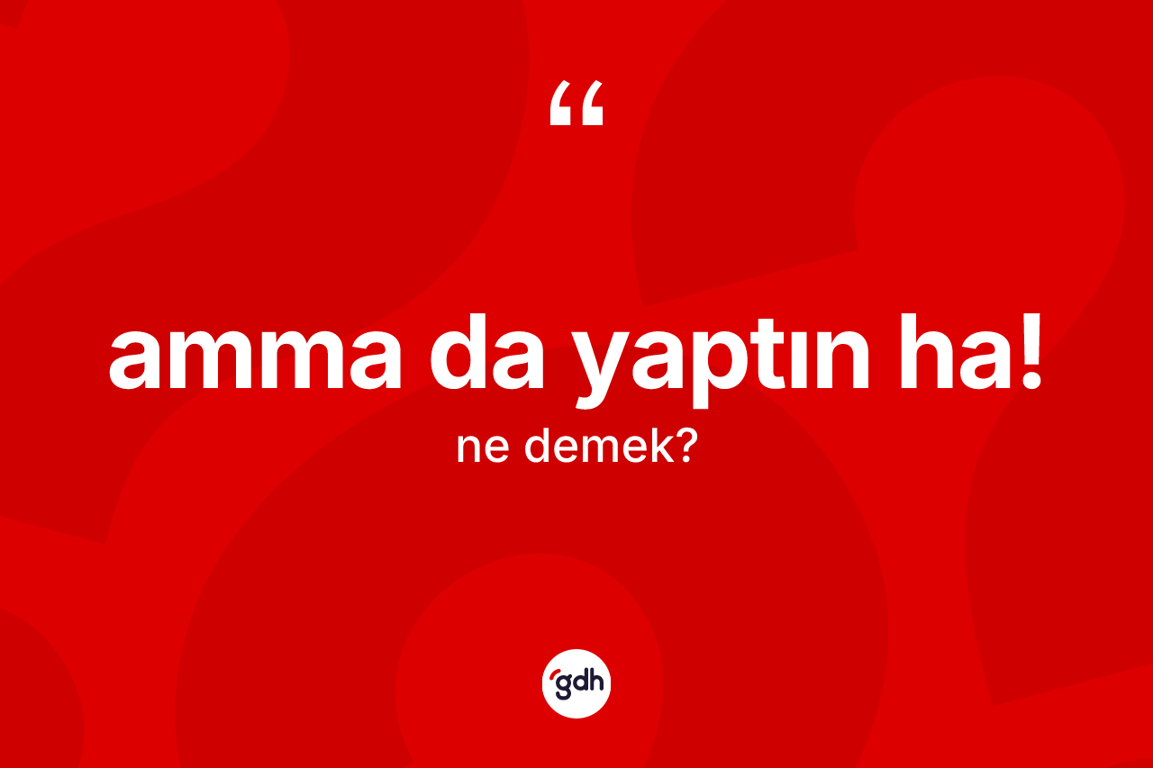 Amma da yaptın ha! ifadesinin anlamı nedir? Amma da yaptın ha! ifadesi hangi durumlarda kullanılır?