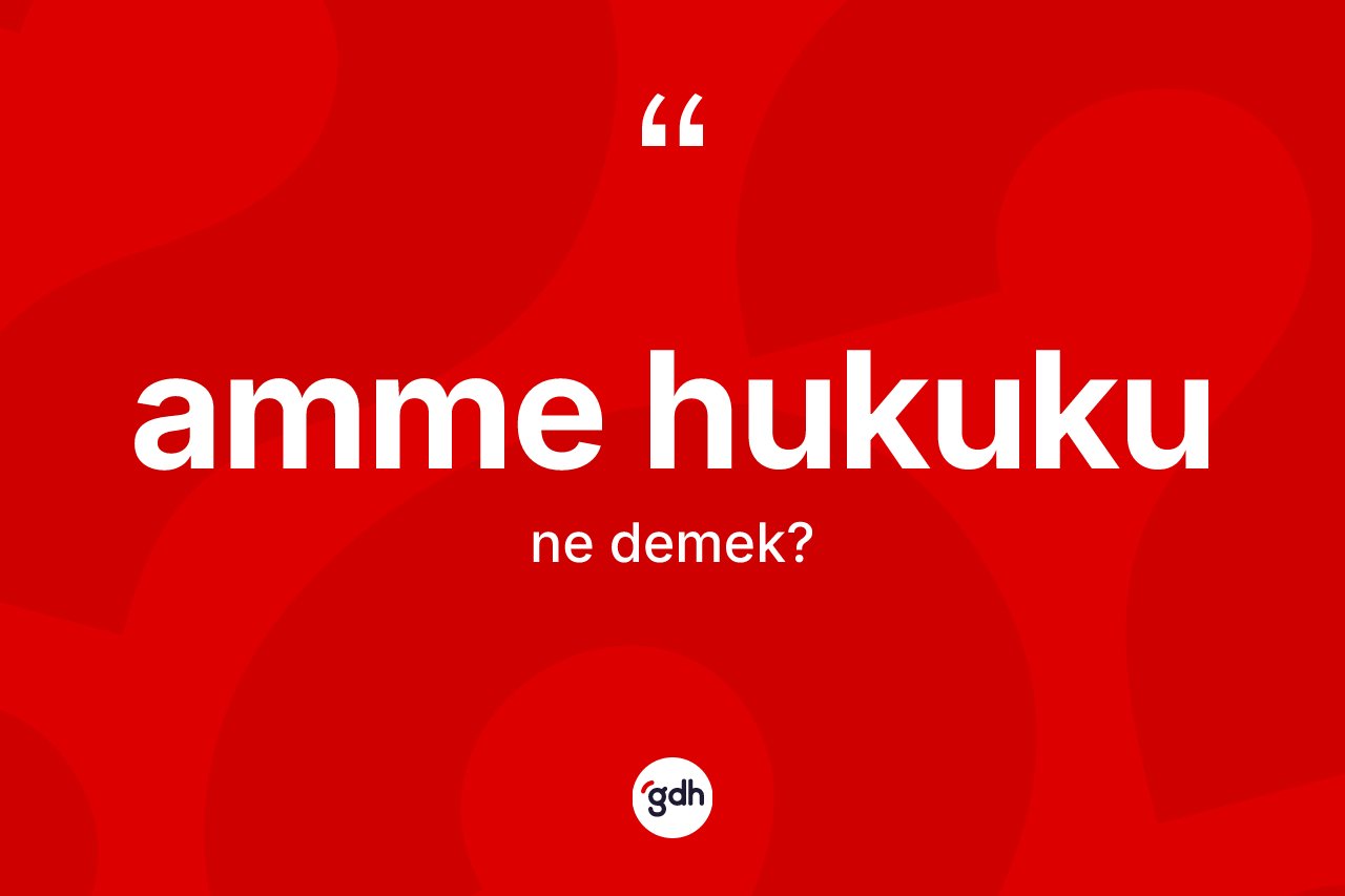 Amme hukuku kelimesi nedir?