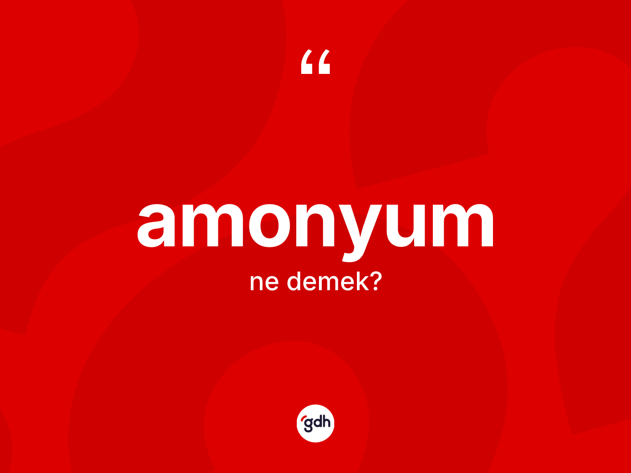 Amonyum kelimesi nedir? Amonyumun TDK'ya göre anlamı nedir?