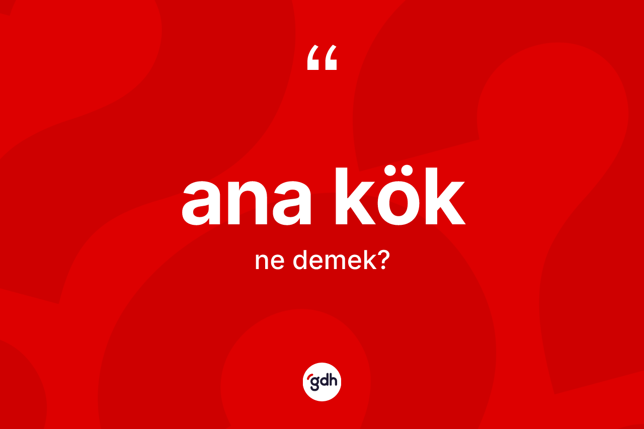 Ana kök kelimesi nedir? Ana köğün sözlükteki anlamı nedir?