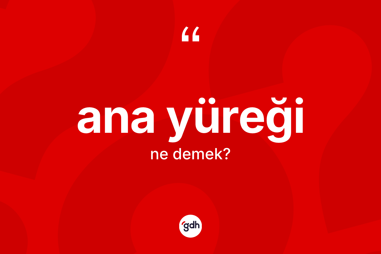 Ana yüreği kelimesinin tanımı nedir? Ana yüreği kelimesinin TDK anlamı nedir?