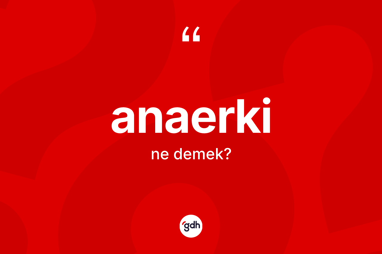 Anaerki ne demek? Anaerkinin TDK'ya göre anlamı nedir?