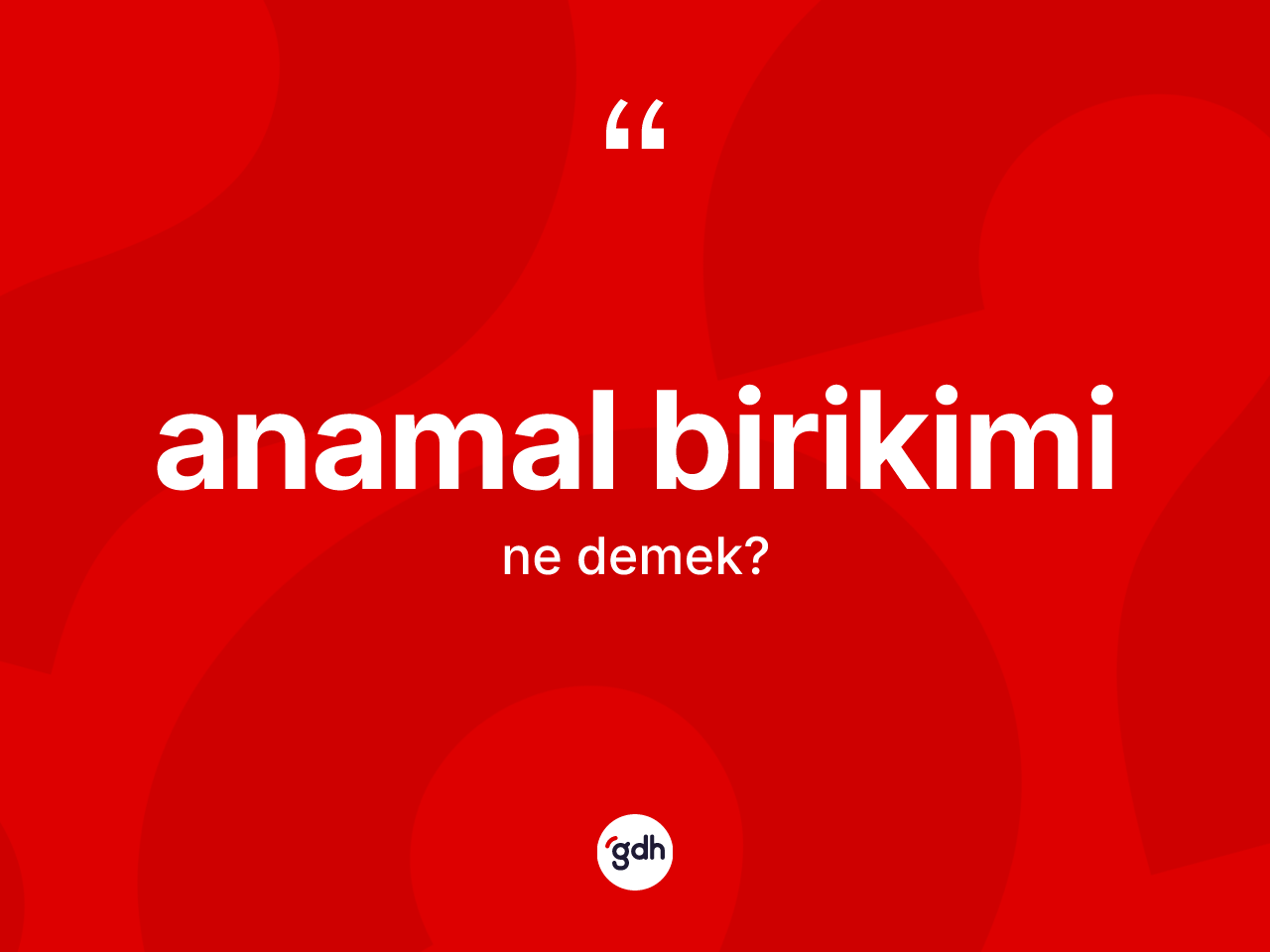 Anamal birikimi kelimesinin anlamı nedir? Anamal birikiminin halk arasındaki kullanımı nasıldır?