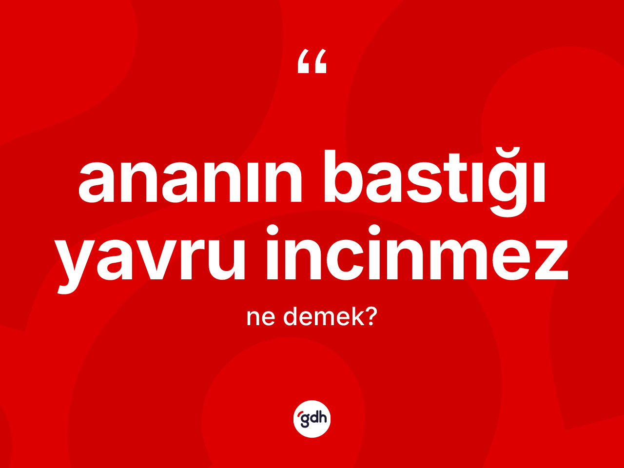 Ananın bastığı yavru incinmez nedir? Ananın bastığı yavru incinmez ifadesi nerede kullanılır?