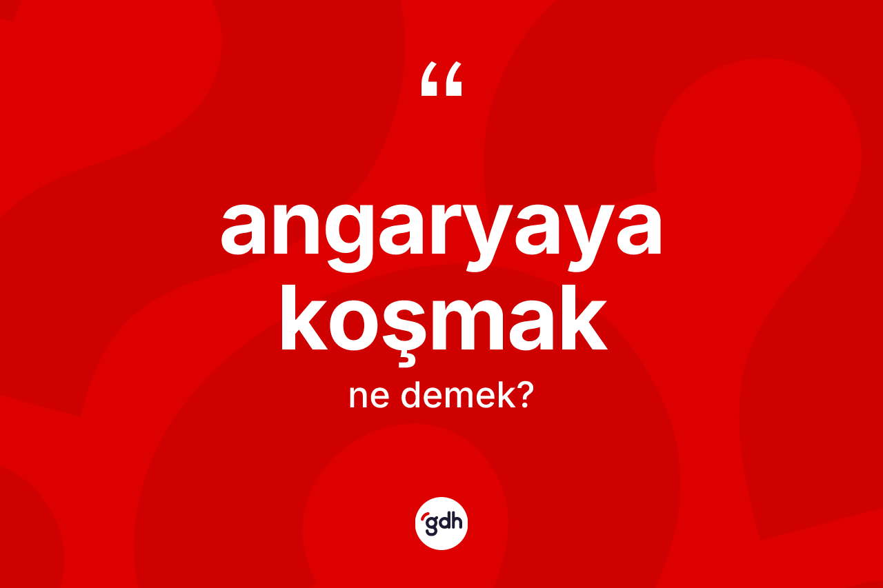 Angaryaya koşmak ifadesinin tanımı nedir? Angaryaya koşmak sözünün sözlük anlamı nedir?