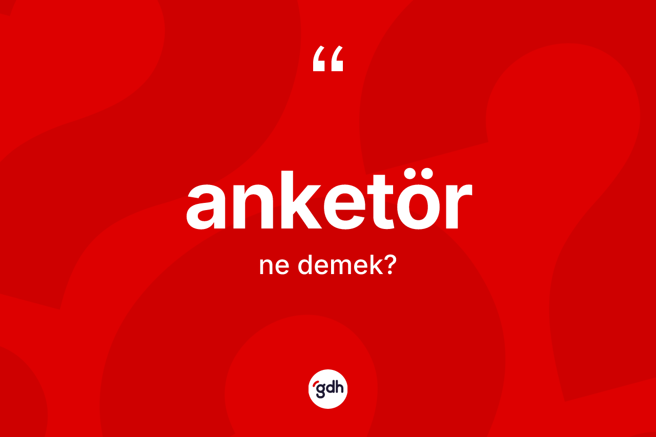 Anketör ne anlama gelir? Anketörün TDK'ya göre anlamı nedir?