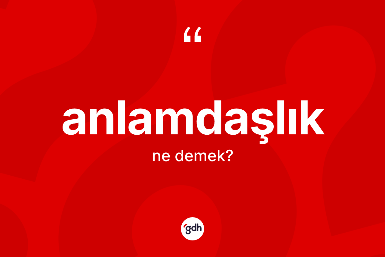Anlamdaşlık ne demek?