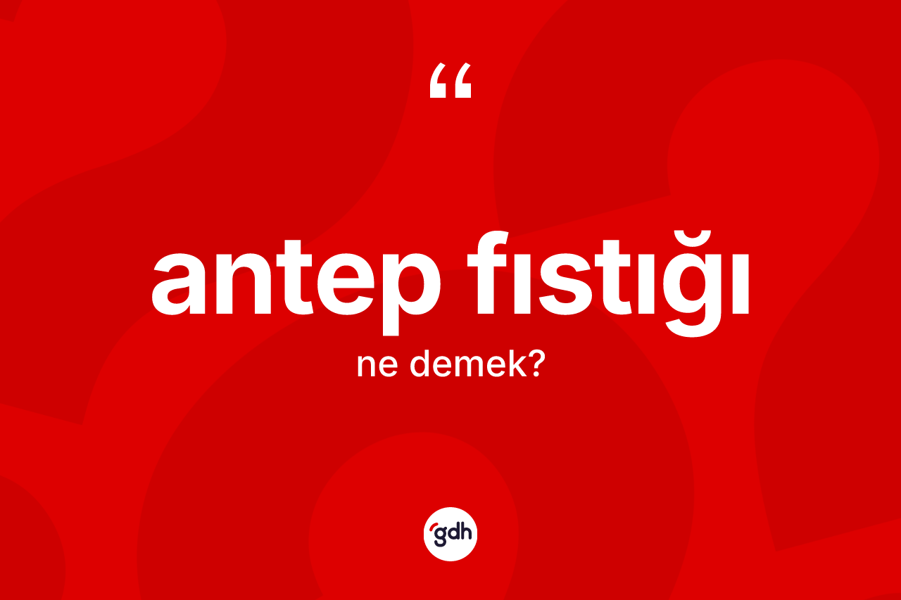Antep fıstığı kelimesinin sözlükteki tanımı nedir? Antep fıstığı kelimesinin özellikleri nelerdir?