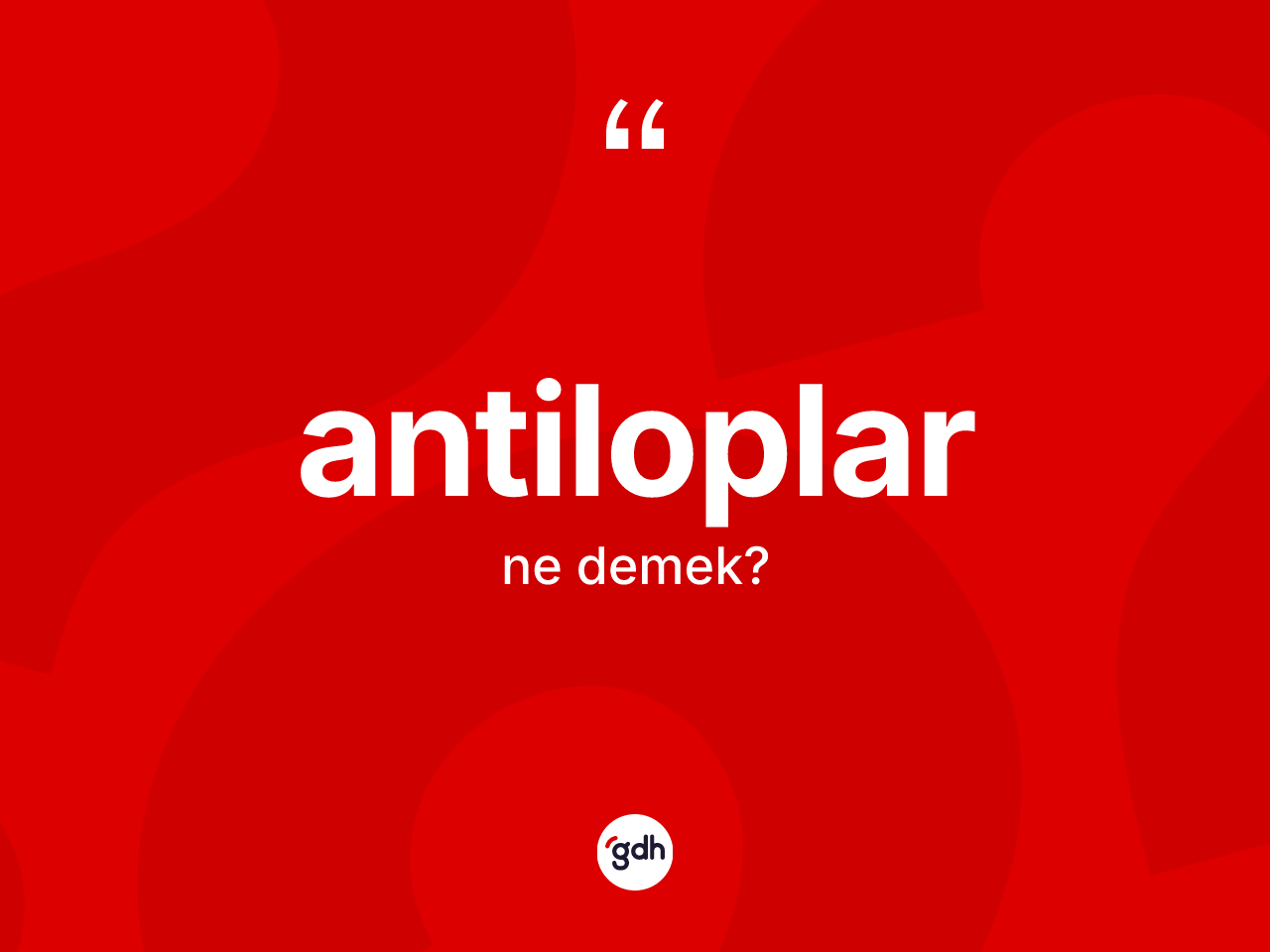 Antiloplar nedir? Antiloplar kelimesinin özellikleri nelerdir?