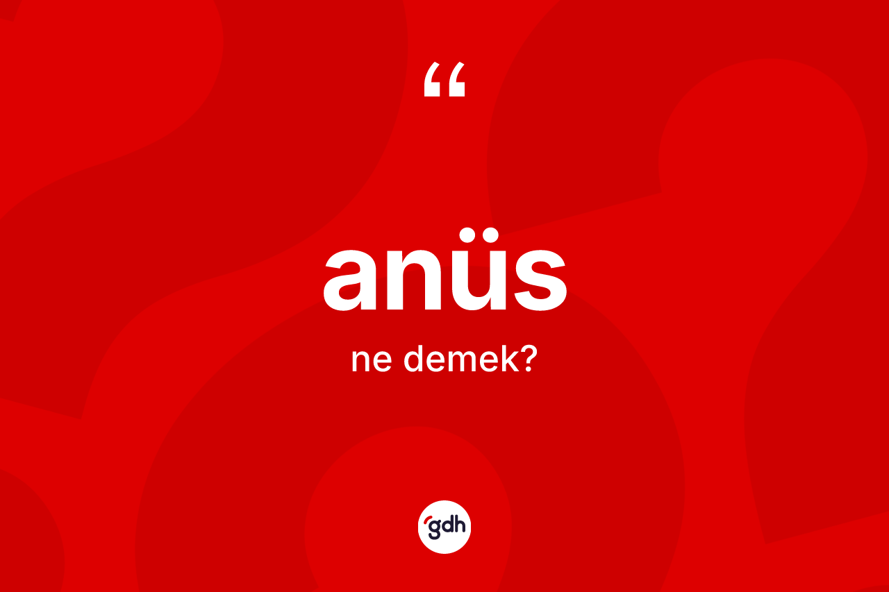 Anüs kelimesinin anlamı nedir? Anüs kelimesinin TDK anlamı nedir?
