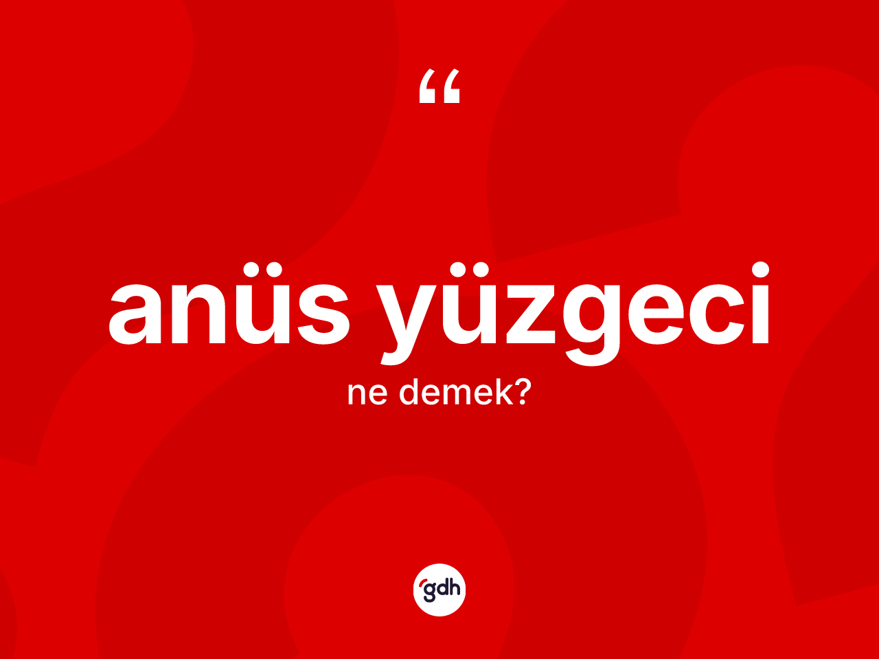 Anüs yüzgeci kelimesinin sözlükteki tanımı nedir? Anüs yüzgecinin kısaca tanımı nedir?