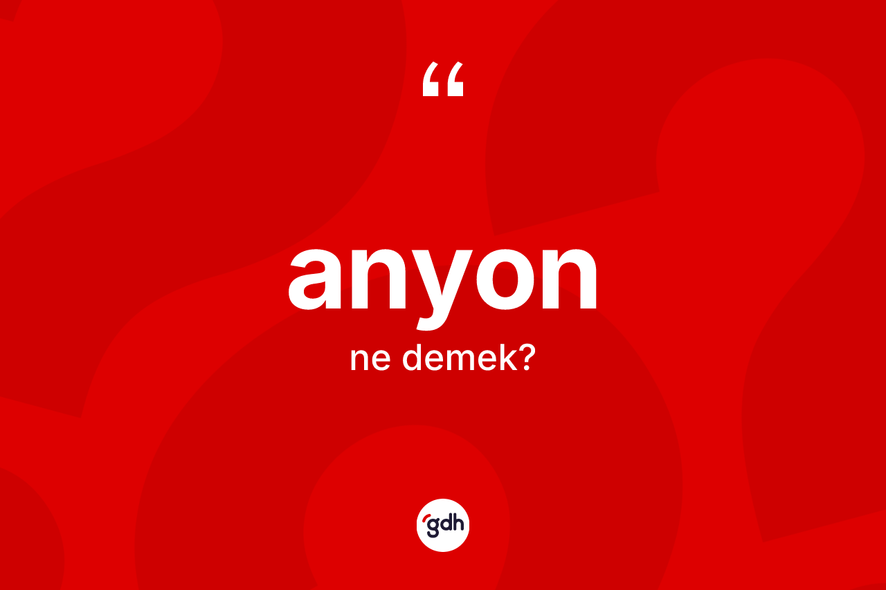 Anyon kelimesinin anlamı nedir? Anyon kelimesinin TDK anlamı nedir?