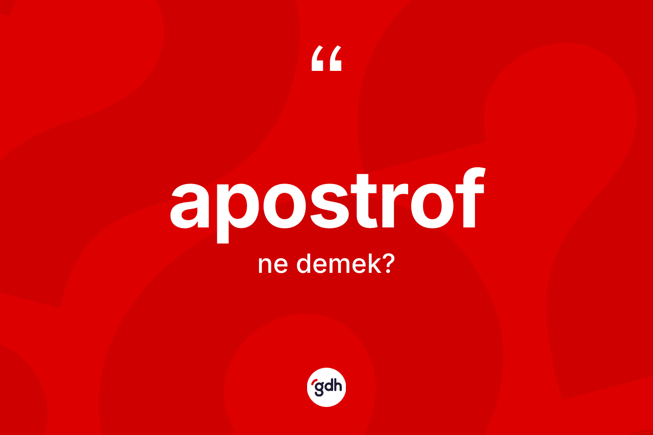 Apostrof nedir?