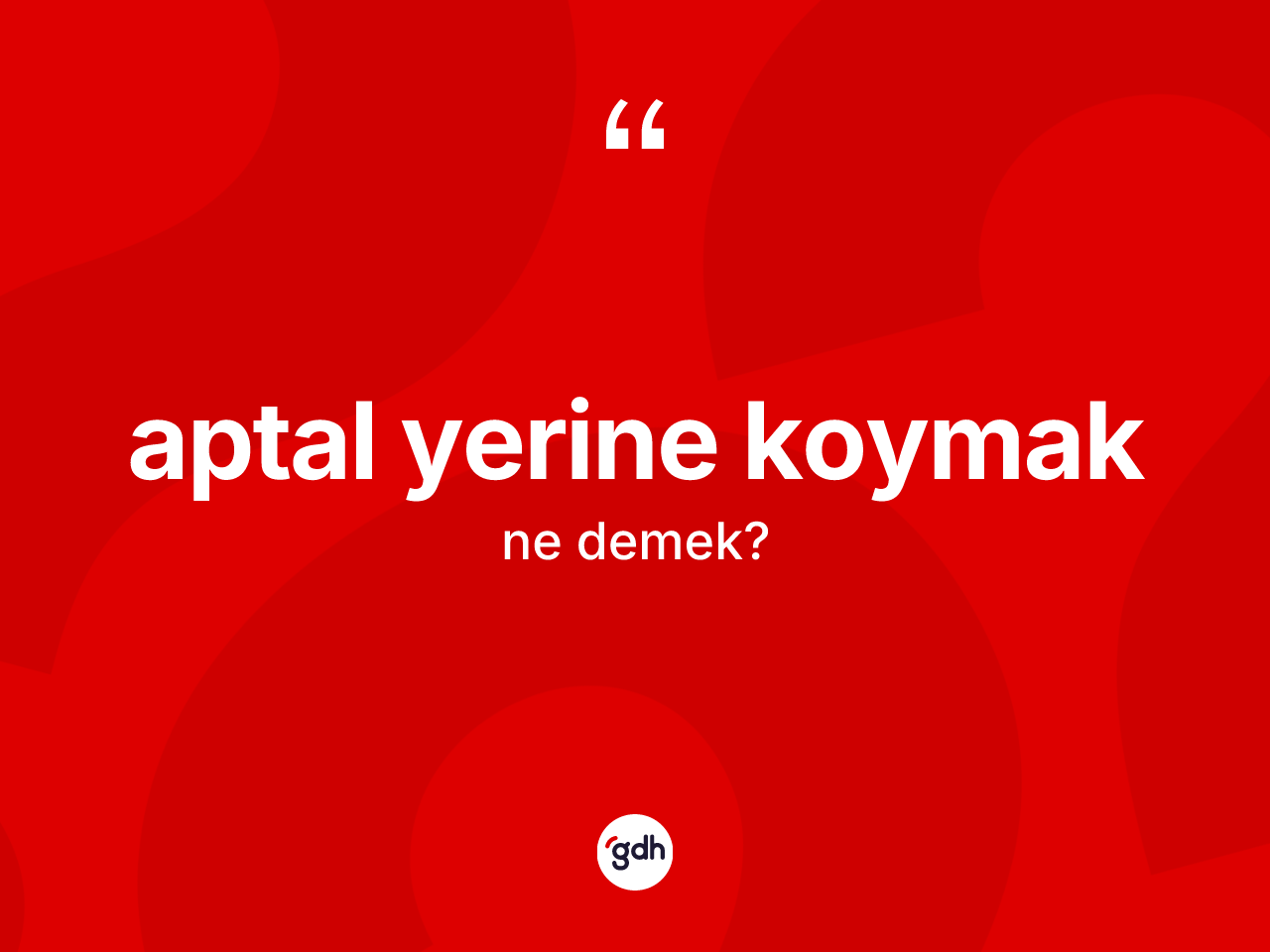 Aptal yerine koymak ne demek? Aptal yerine koymak ifadesinin TDK anlamı nedir?