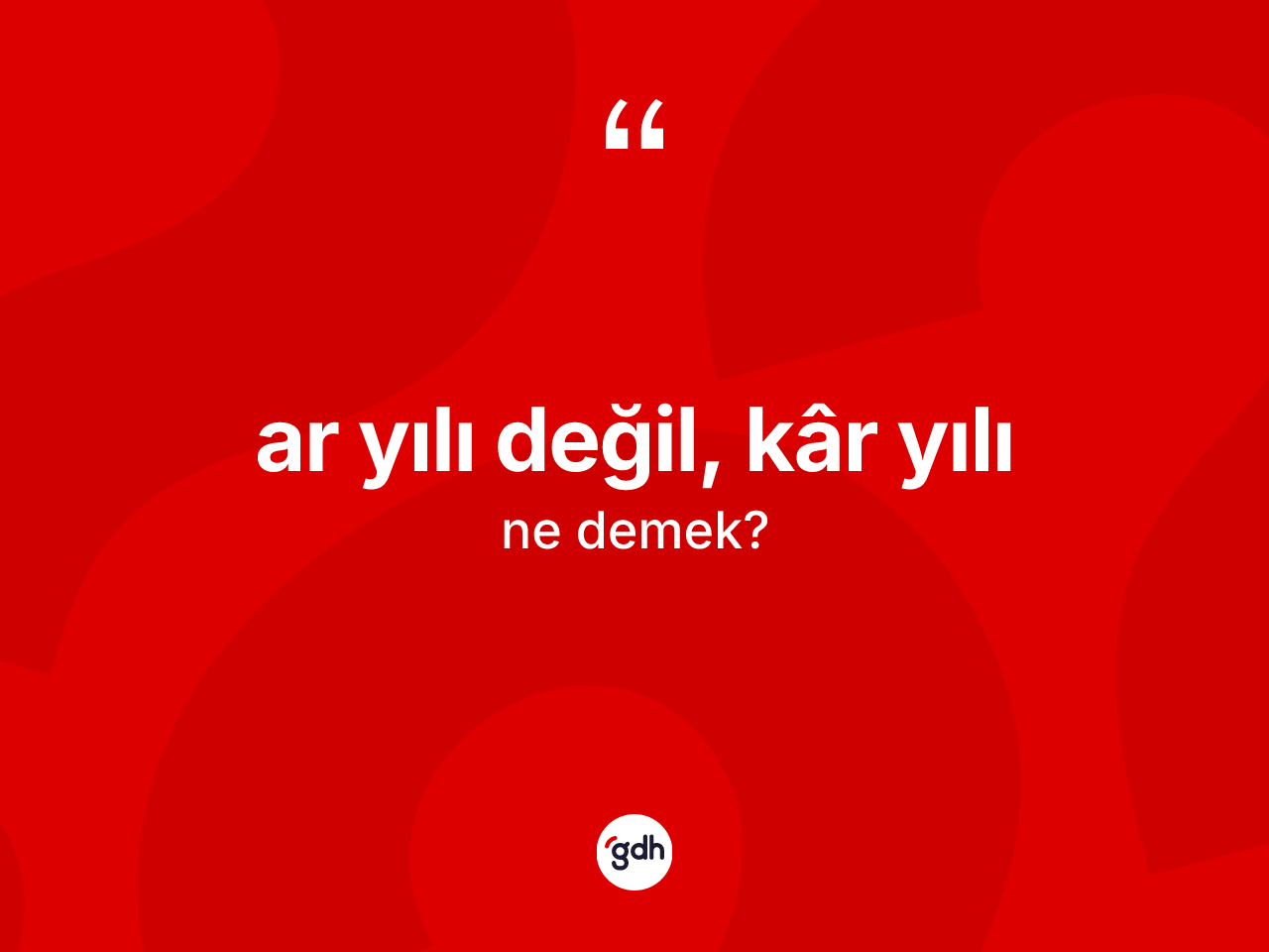 Ar yılı değil, kâr yılı ne demek? Ar yılı değil, kâr yılı ifadesinin TDK'ya göre açıklaması nedir?