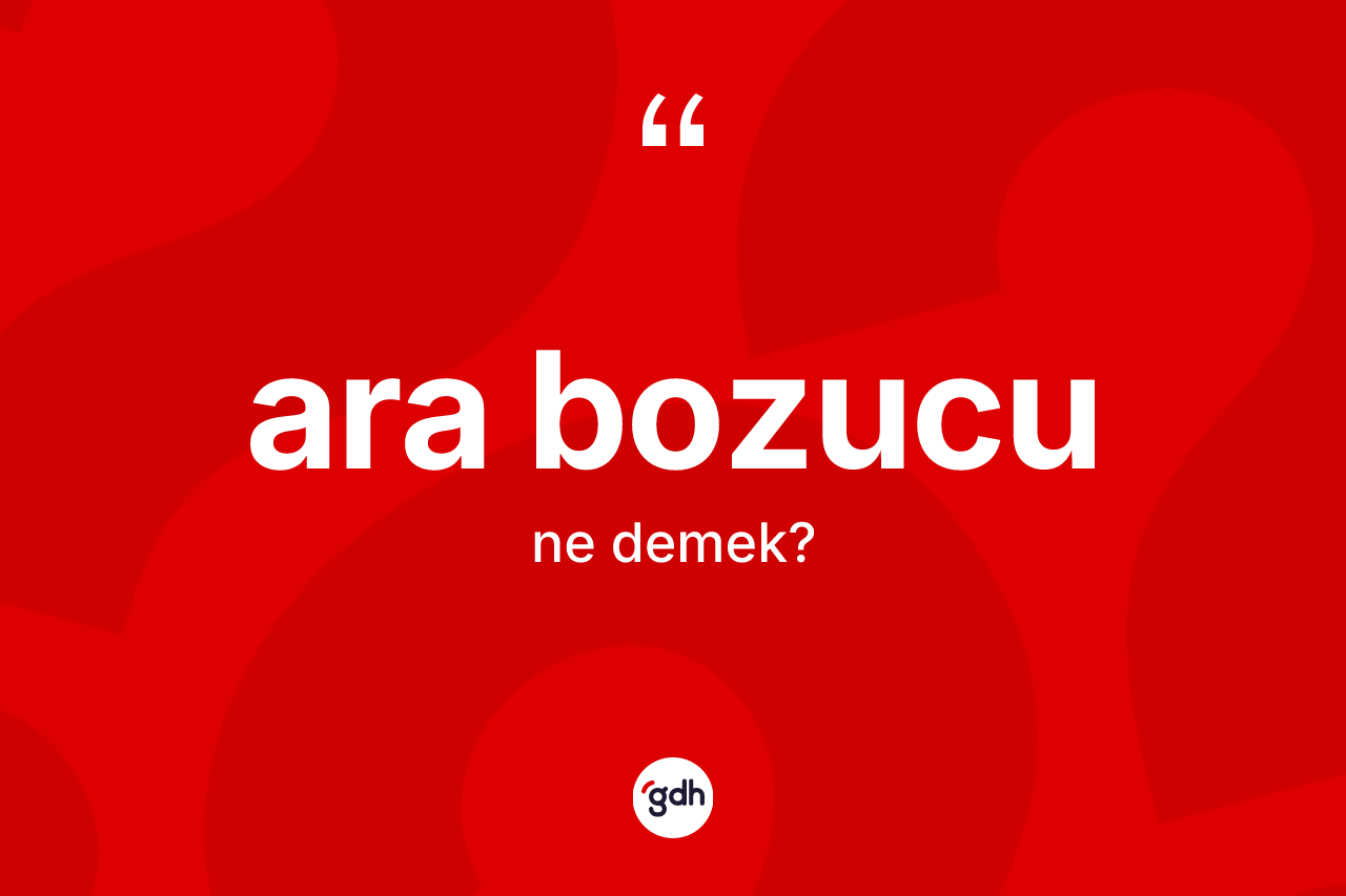 Ara bozucu kelimesinin tanımı nedir?