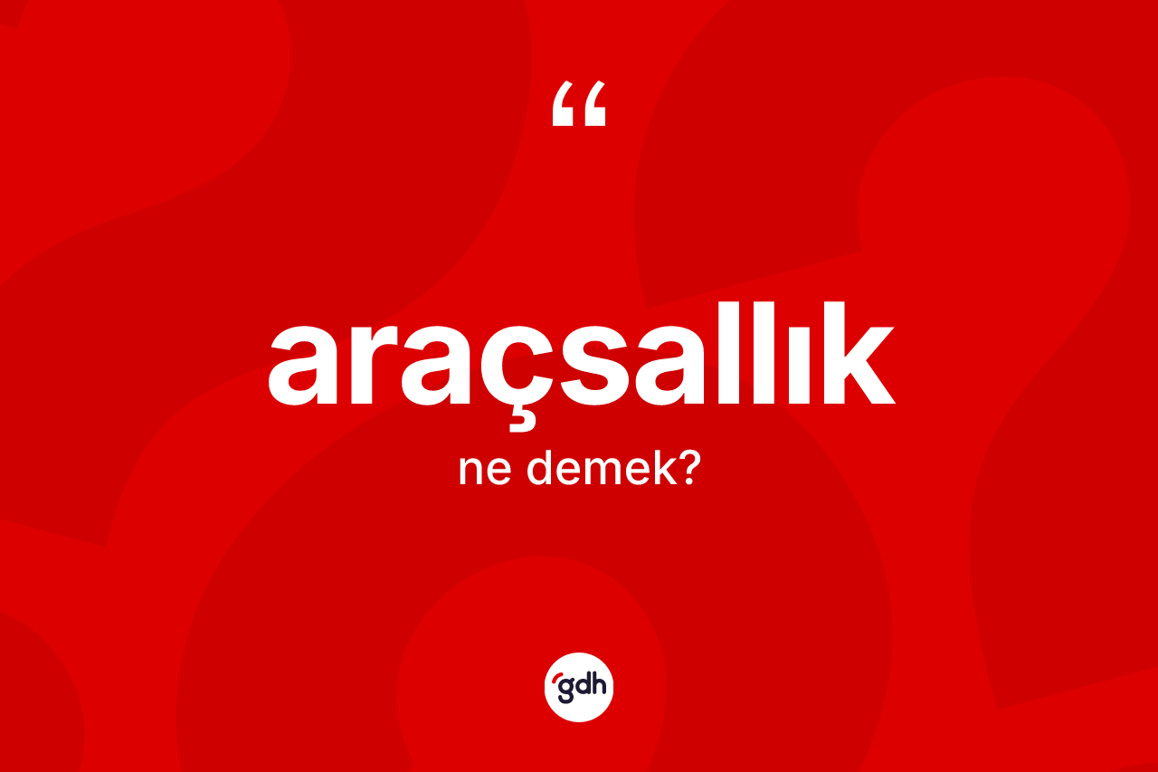 Araçsallık ne anlama gelir? Araçsallık kelimesinin kaç farklı anlamı var?