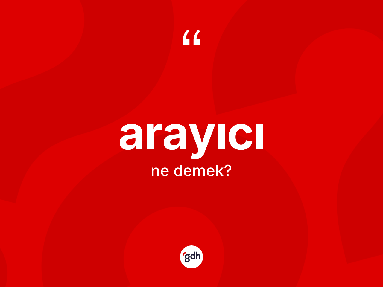 Arayıcı kelimesi nedir? Arayıcı kelimesinin TDK'ya göre açıklaması nedir?