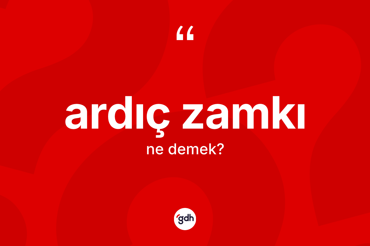 Ardıç zamkı kelimesinin anlamı nedir? Ardıç zamkı kelimesinin TDK'ya göre açıklaması nedir?