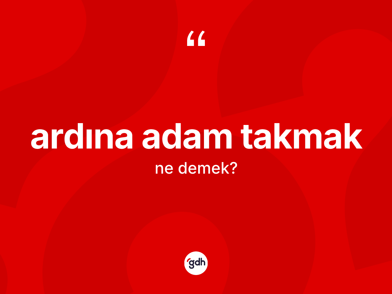 Ardına adam takmak ifadesinin kısaca anlamı nedir? Ardına adam takmak sözünün TDK tanımı nedir?