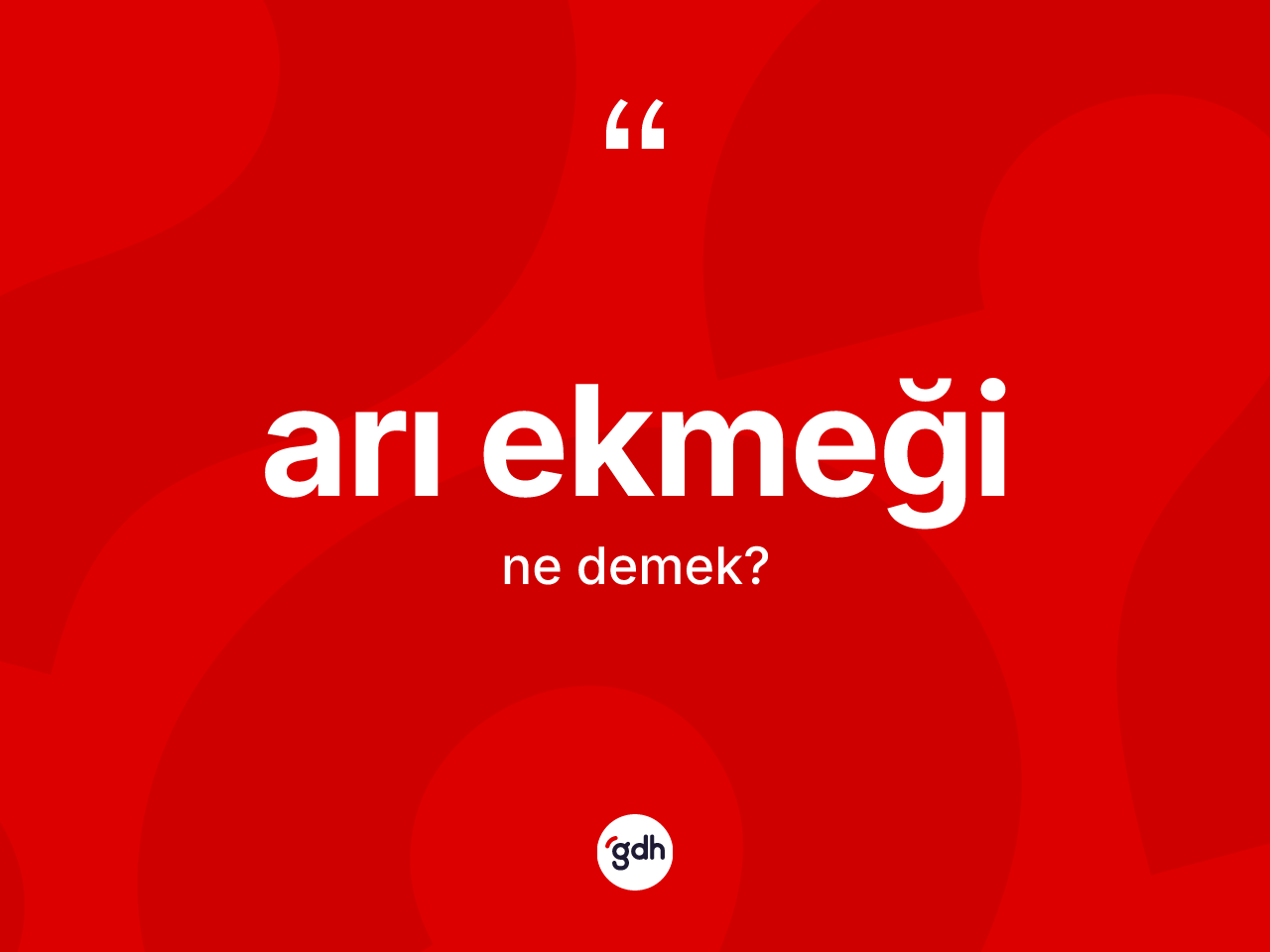 Arı ekmeği kelimesi nedir? Arı ekmeği kelimesinin TDK'ya göre açıklaması nedir?