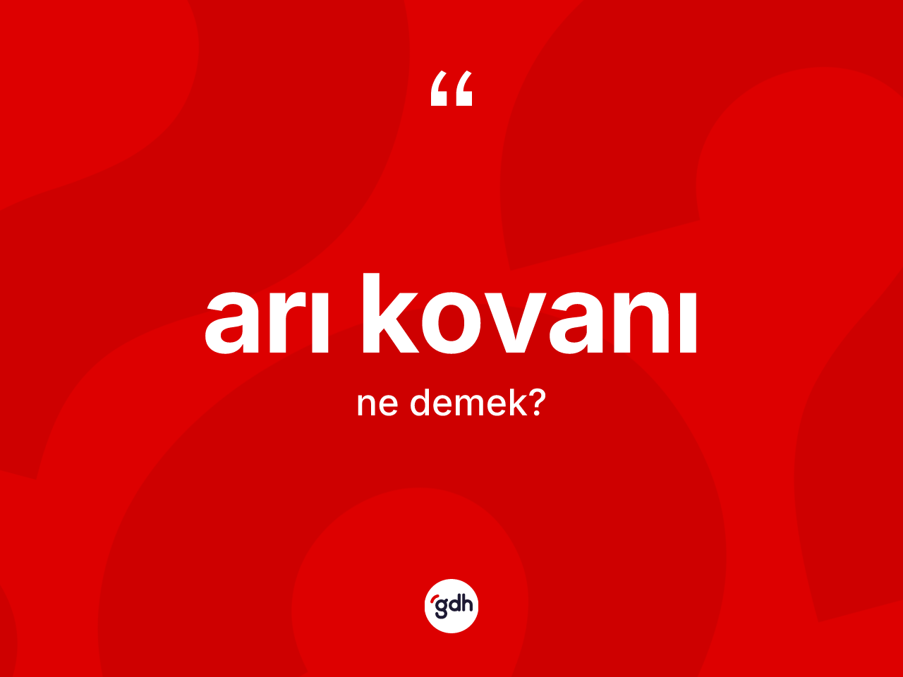 Arı kovanı kelimesinin sözlükteki tanımı nedir? Arı kovanı kelimesinin TDK anlamı nedir?