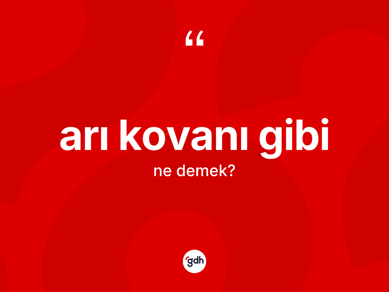Arı kovanı gibi ne anlama gelir? Arı kovanı gibi sözünün TDK anlamı nedir?