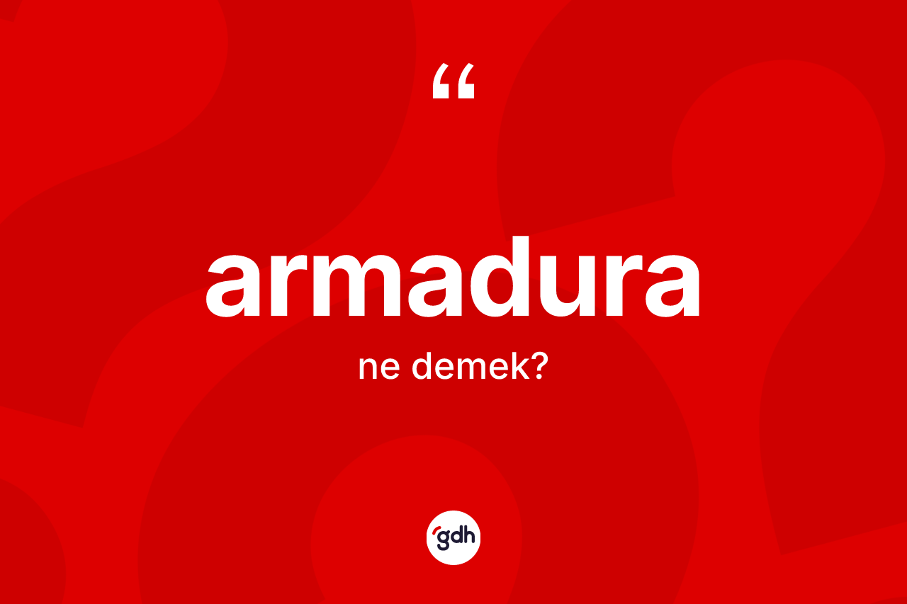Armadura kelimesinin anlamı nedir?