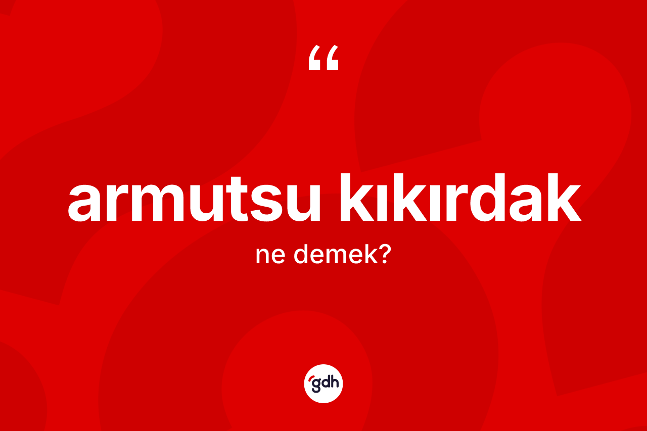 Armutsu kıkırdak kelimesinin sözlükteki tanımı nedir?