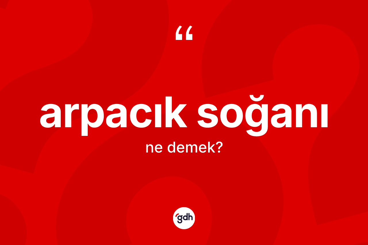 Arpacık soğanı kelimesinin anlamı nedir? Arpacık soğanının halk arasındaki kullanımı nasıldır?