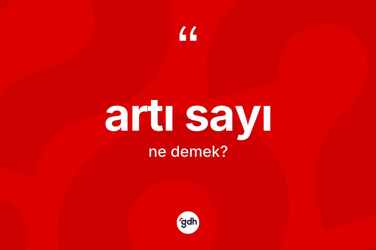 Artı sayı kelimesinin tanımı nedir?