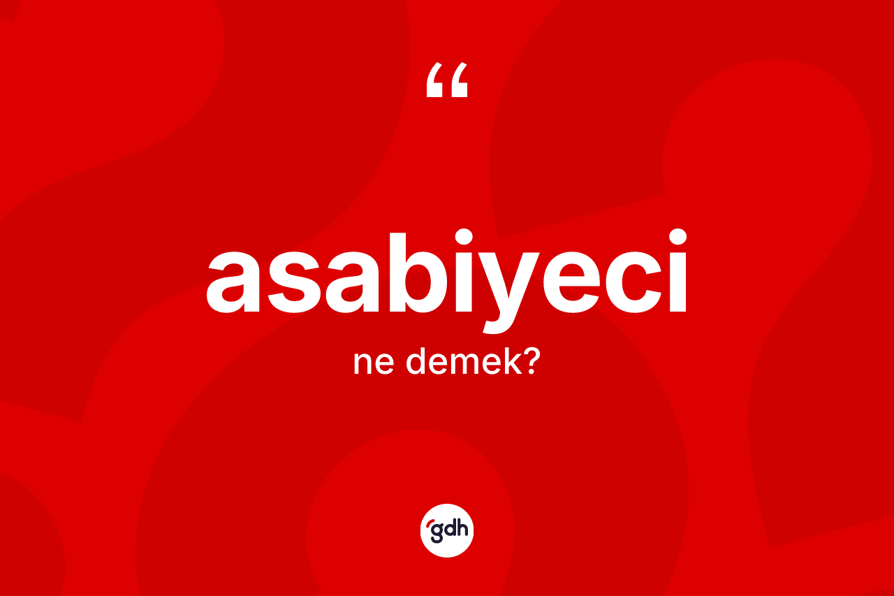 Asabiyeci kelimesinin tanımı nedir?