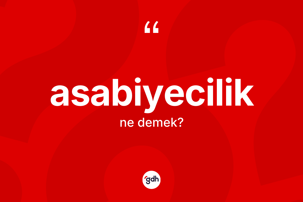 Asabiyecilik kelimesinin anlamı nedir?