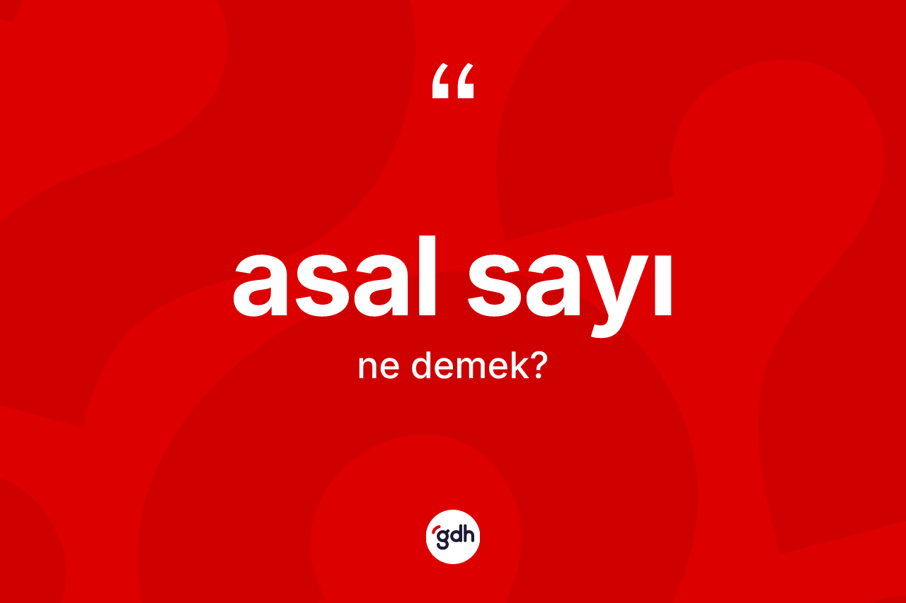 Asal sayı kelimesinin anlamı nedir? Asal sayının TDK'ya göre anlamı nedir?