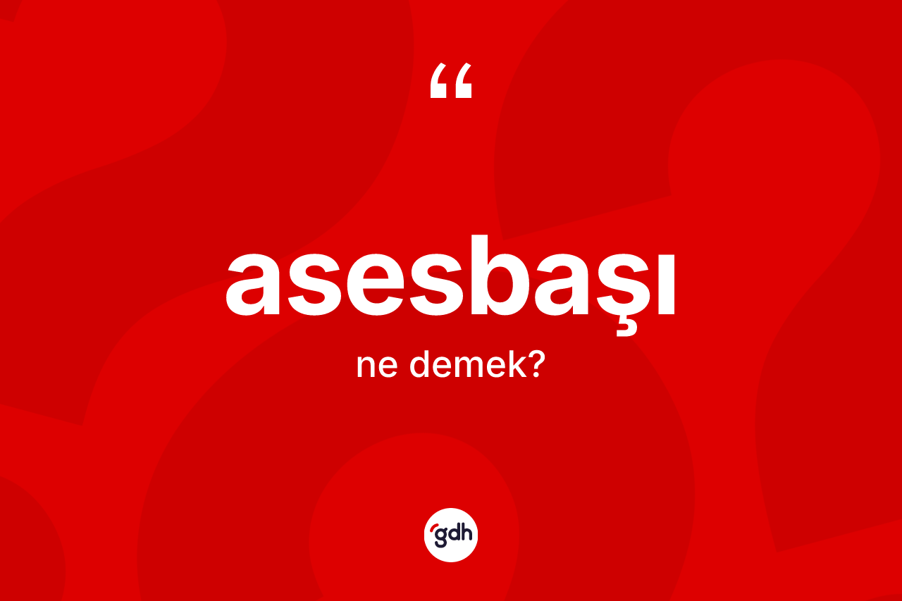 Asesbaşı kelimesi ne demek? Asesbaşının sözlükteki anlamı nedir?