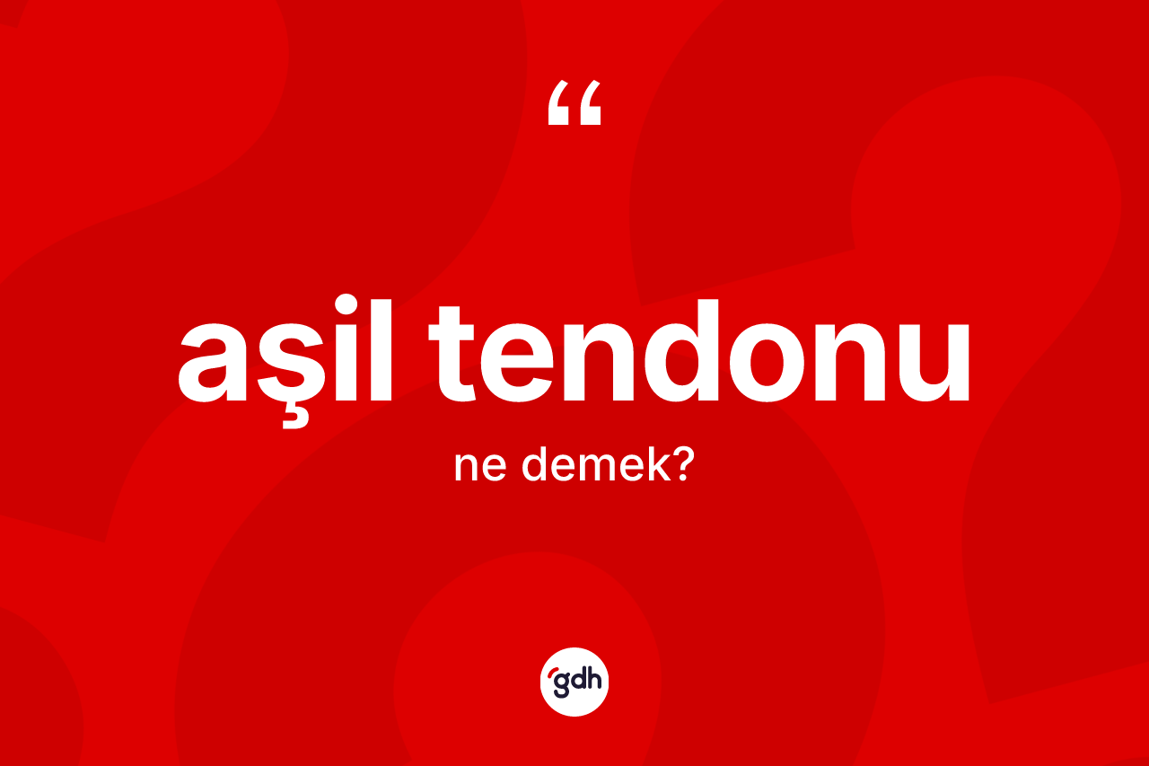 Aşil tendonu kelimesi ne anlama gelir?