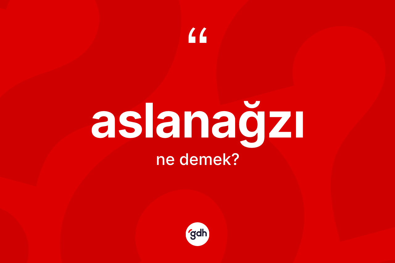 Aslanağzı ne anlama gelir?