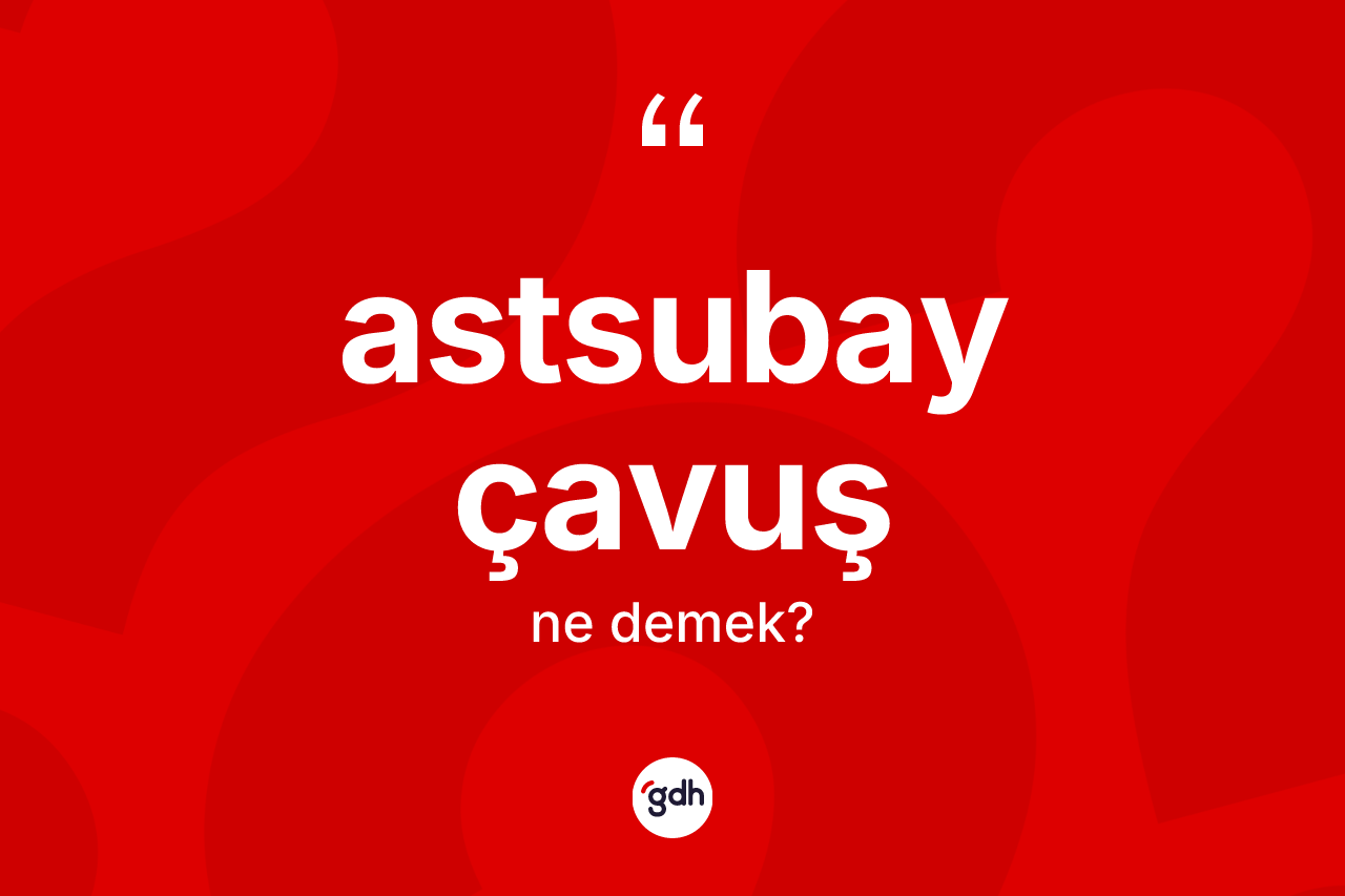 Astsubay çavuş kelimesinin sözlükteki tanımı nedir?